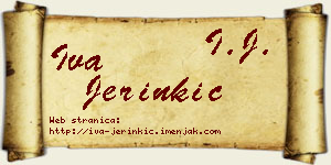 Iva Jerinkić vizit kartica